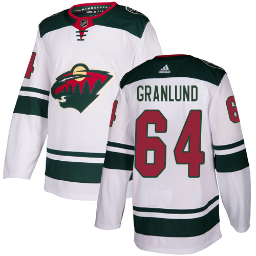 Adidas Wild #64 Mikael Granlund White Road Authentic Stitched Youth NHL Jersey
